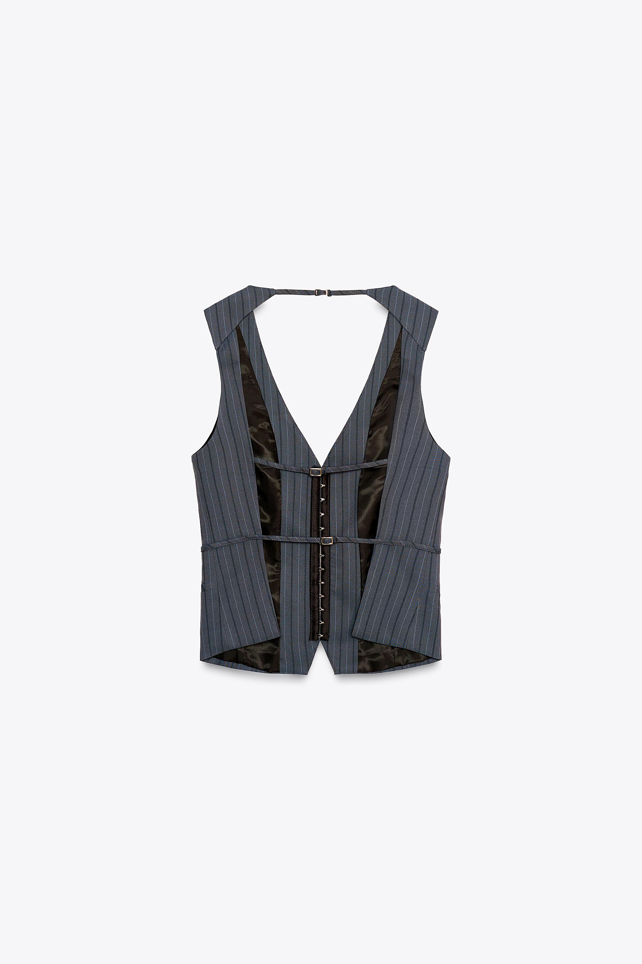 TOP FAÇON GILET À RAYURES TENNIS