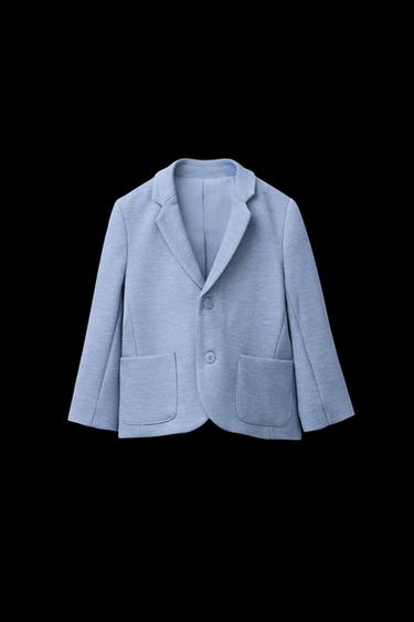 Zara STRETCH SUIT JACKET - Blue - Image 0