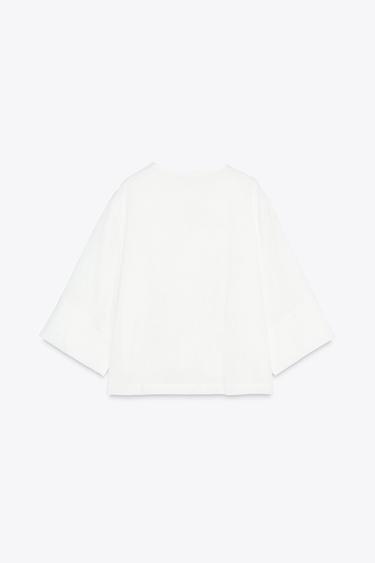 CHEMISE KIMONO COTON - Blanc de Zara - Image 5