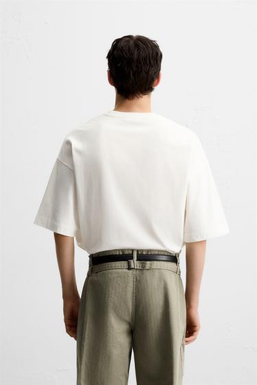SLOGAN PRINT T-SHIRT - White by Zara - Image 2