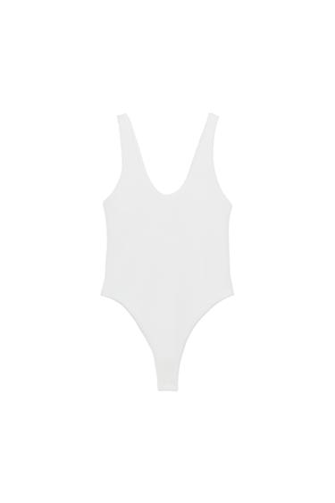 STRETCH BODYSUIT - White by Zara