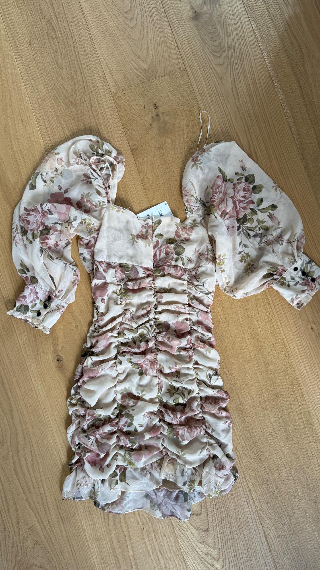 PRINTED DRAPED DRESS - Image 2