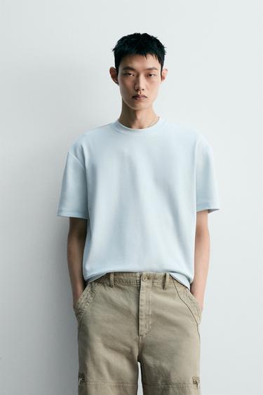 BASIC REGULAR FIT T-SHIRT - Sky blue by Zara