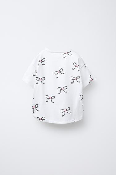 PRINTED T-SHIRT - Oyster-white by Zara - Image 1