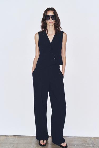ZW COLLECTION ASYMMETRIC WAISTCOAT - Navy blue by Zara - Image 2