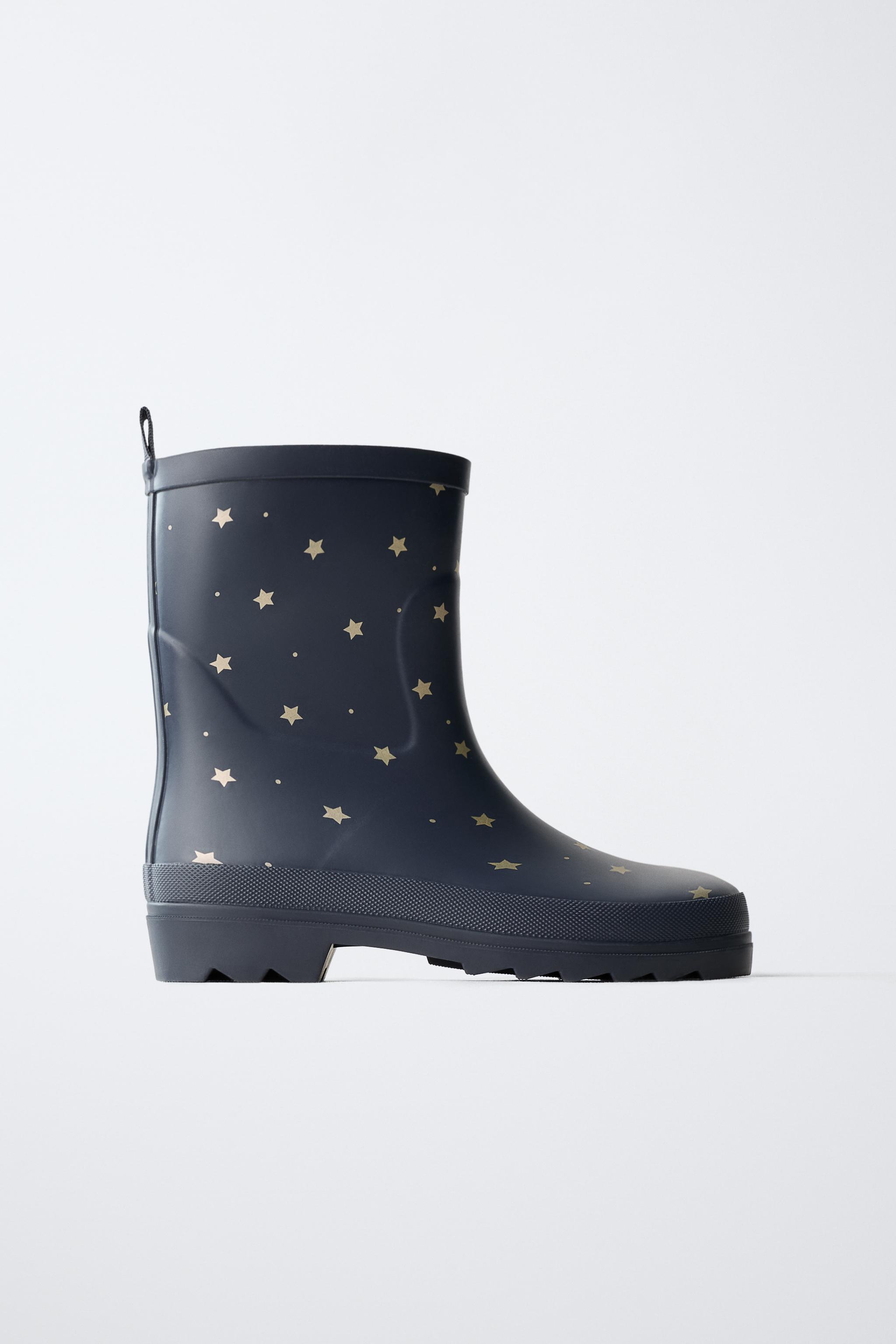 STAR PRINT RAIN BOOTS