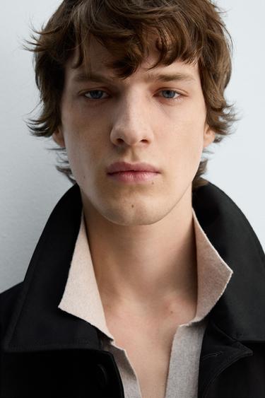 LIMITED EDITION CHECK COMBINATION TRENCH COAT - Black by Zara - Image 4