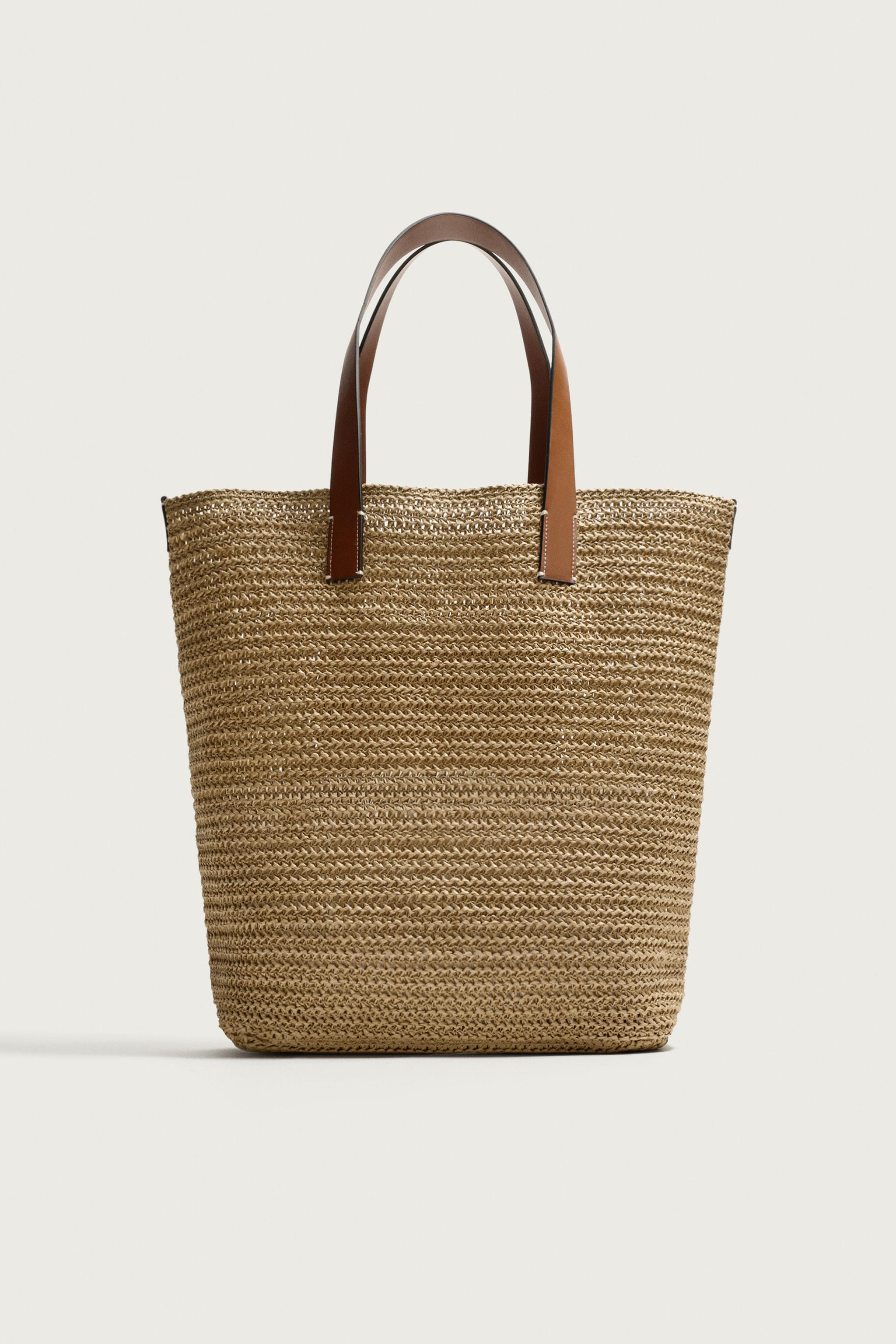 WOVEN SHOPPER BAG — Off White