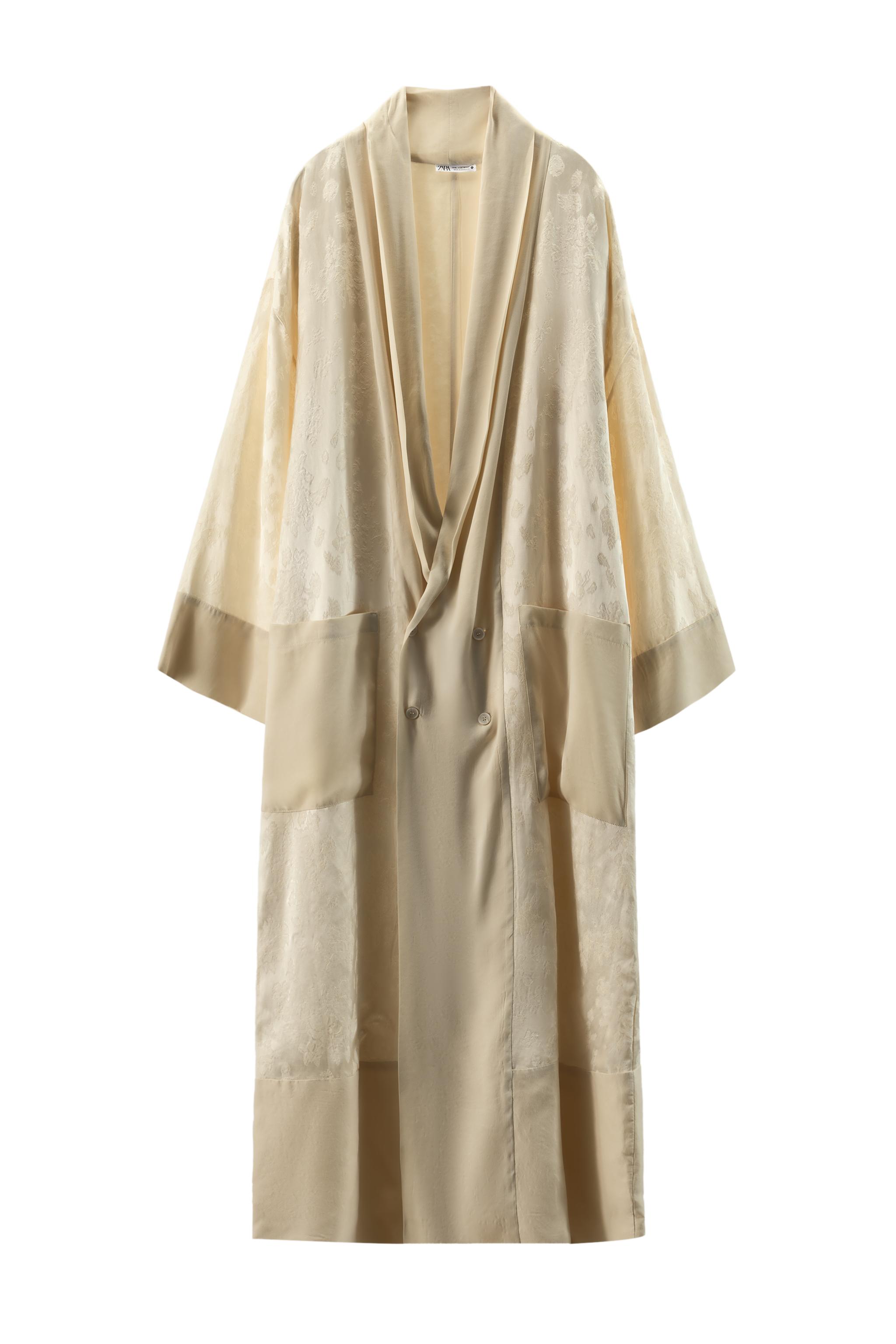 JACQUARD LINEN BLEND COAT LIMITED EDITION - Vanilla | ZARA United