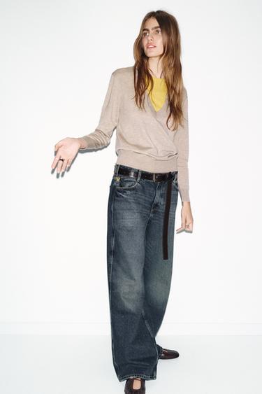 Zara WOOL BLEND SWEATER - Mink marl