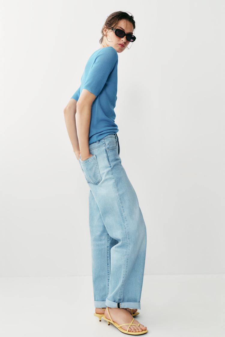 Z1975 JEANS RELAJADOS DE CINTURA MEDIA CON BAJOS DOBLADOS 4