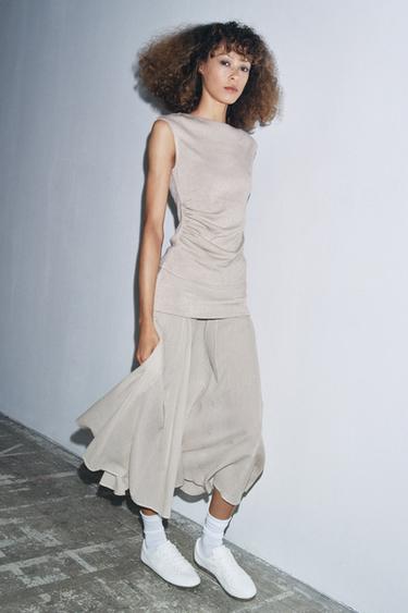TOP SOFT DRAPEADO - Přírodní od Zara - Obrázek 0