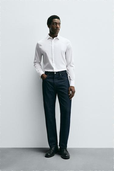 CAMISA SLIM FIT GEMELOS - Blanco de Zara