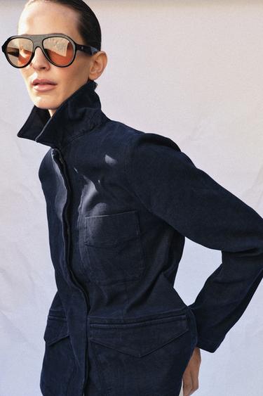 ZWコレクション デニムジャケットブルーZaraのZWコレクション デニムジャケット - ブルー 