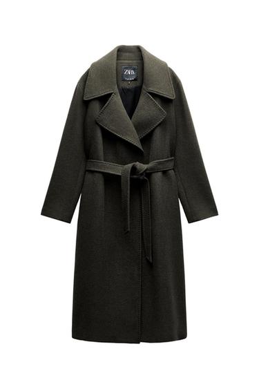 ZW COLLECTION WOOL BLEND COAT WITH BELT