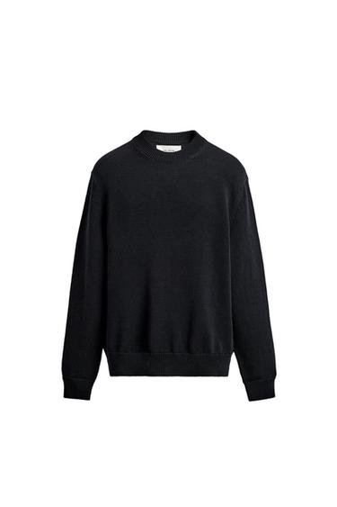 REGULAR FIT COTTON JUMPER - Dark navy by Zara