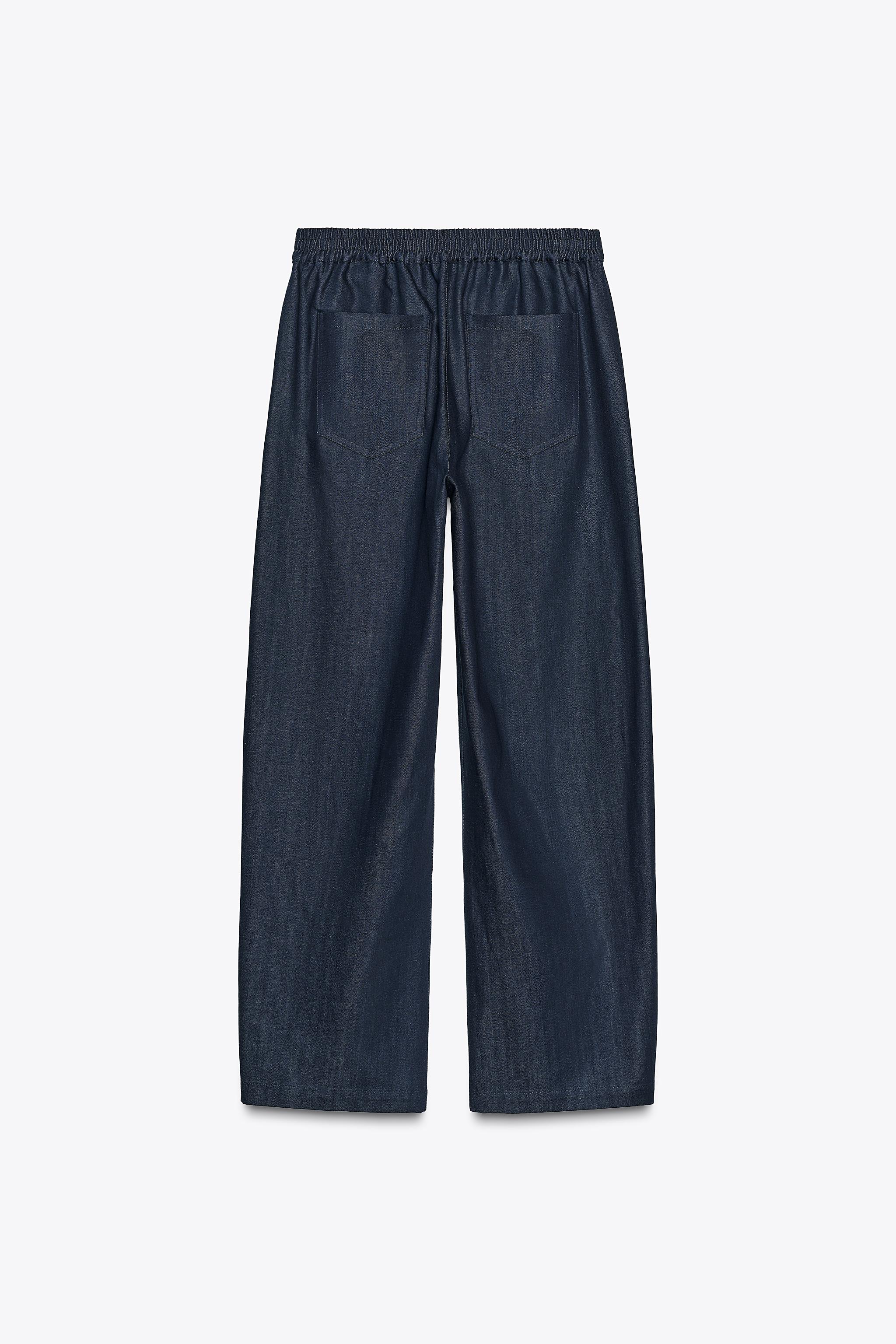 ZW COLLECTION DENIM JOGGER PANTS - Blue | ZARA United States