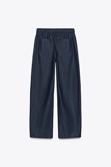 ZW COLLECTION DENIM JOGGERS - Blue by Zara - Image 7