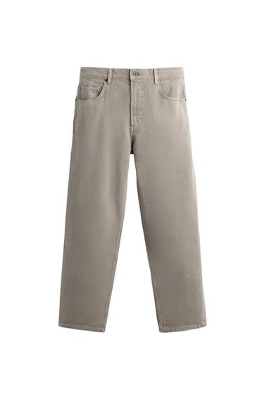 JEANS STRAIGHT FIT LAVADO - Beige claro de Zara