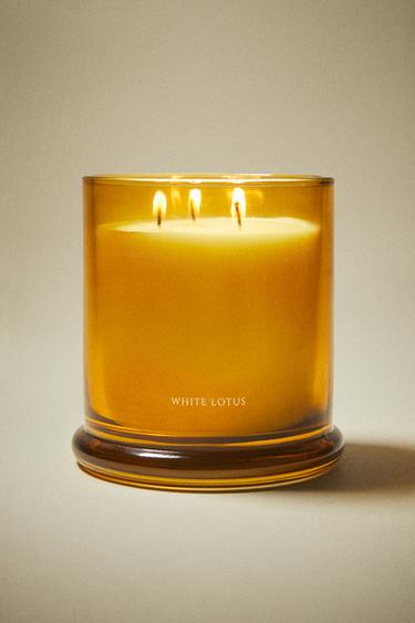 (500 G) WHITE LOTUS SCENTED CANDLE - Intense red by Zara - Image 5