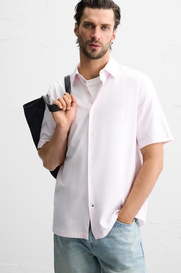 CHEMISE REGULAR FIT SOFT - Rose / Blanc de Zara - Image 5