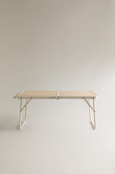 FOLDING BEACH TRAY WITH LEGS - Ivory by Zara
