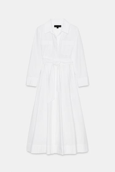 VESTIDO CAMISERO ZW COLLECTION - Blanco de Zara