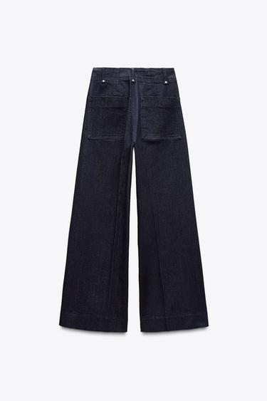 ZW COLLECTION WIDE-LEG HIGH-WAIST JEANS - Blue by Zara - Image 5