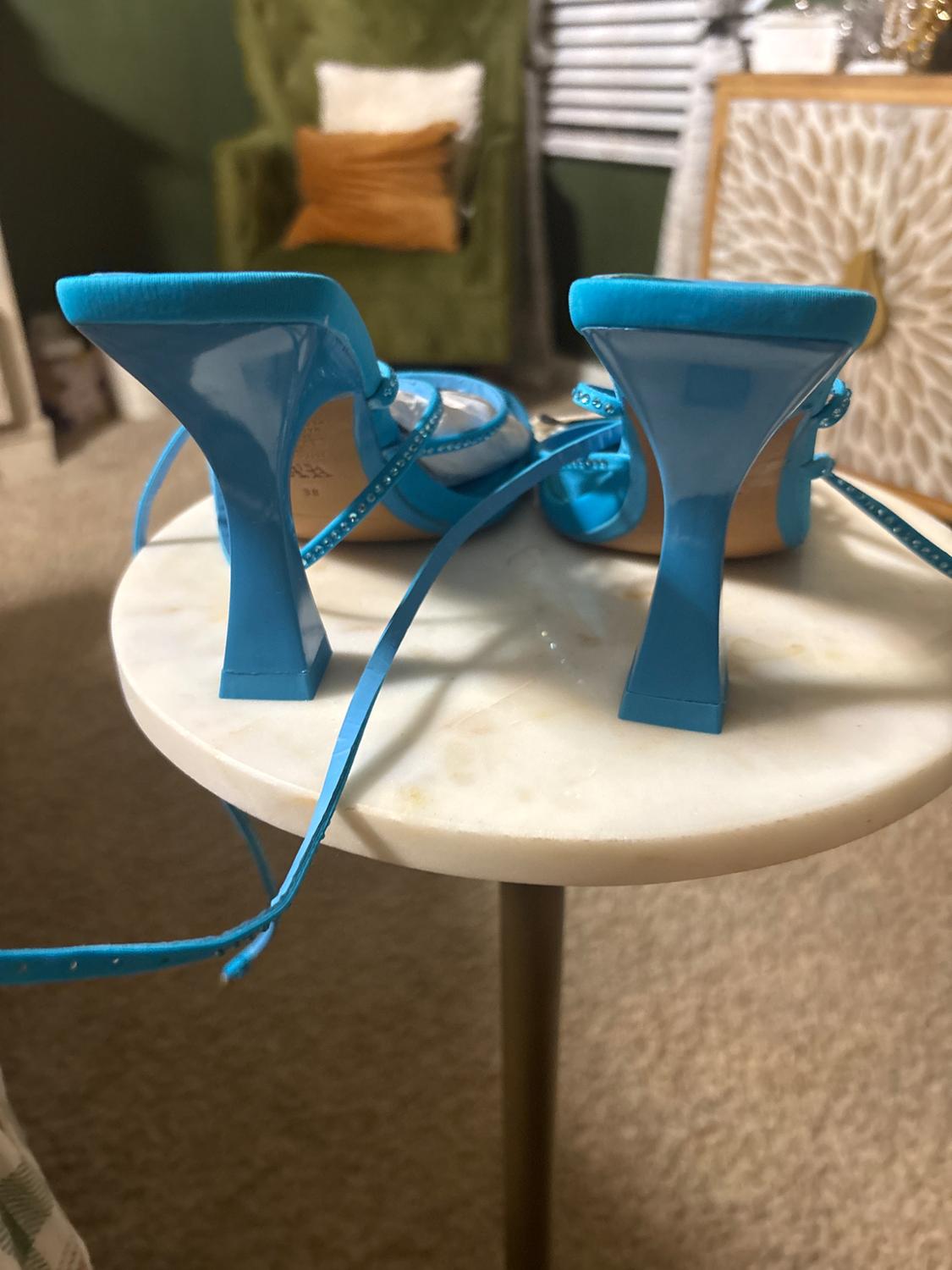 HIGH HEEL RHINESTONE SANDALS - Image 2