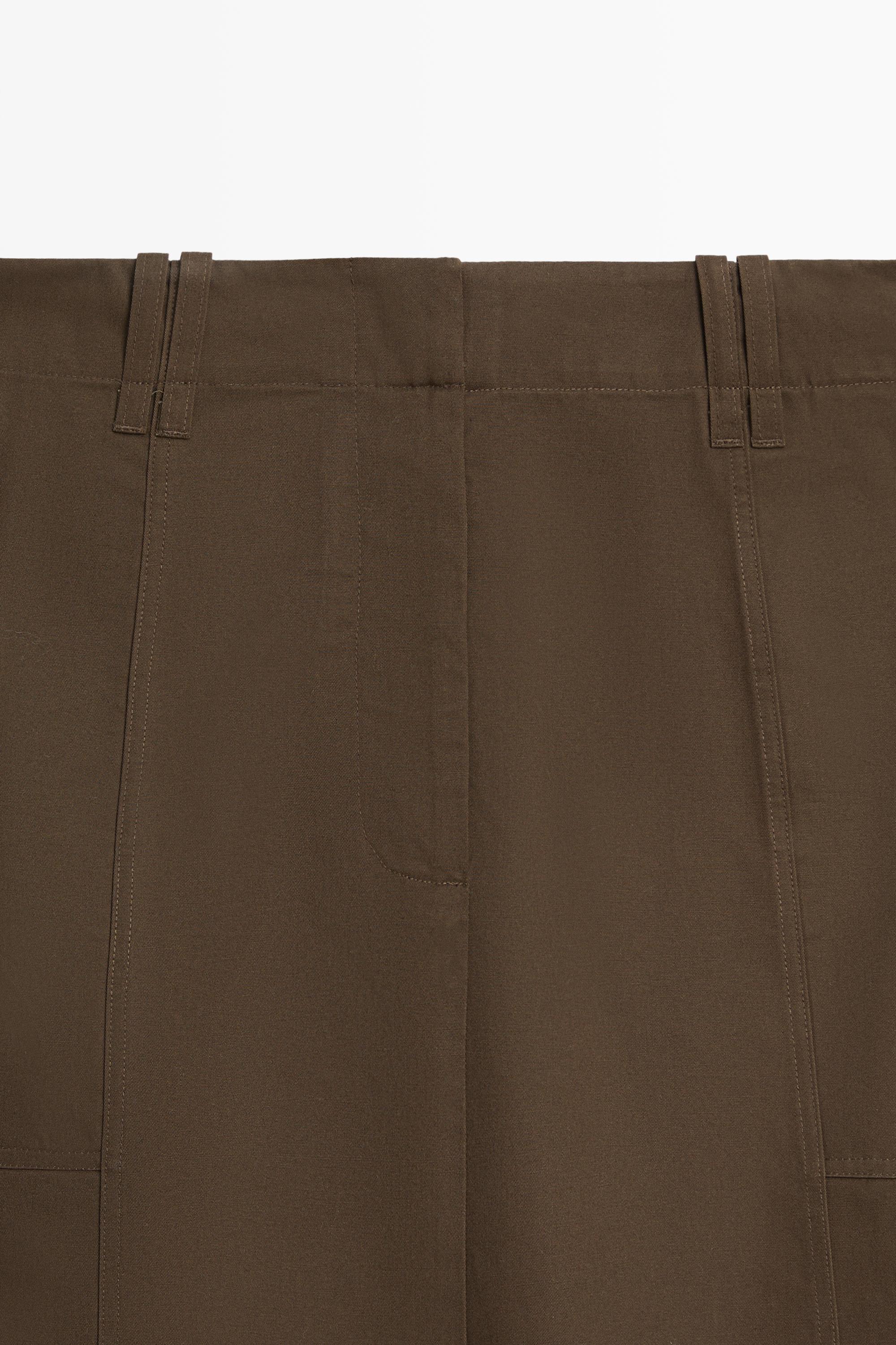 100% cotton midi skirt