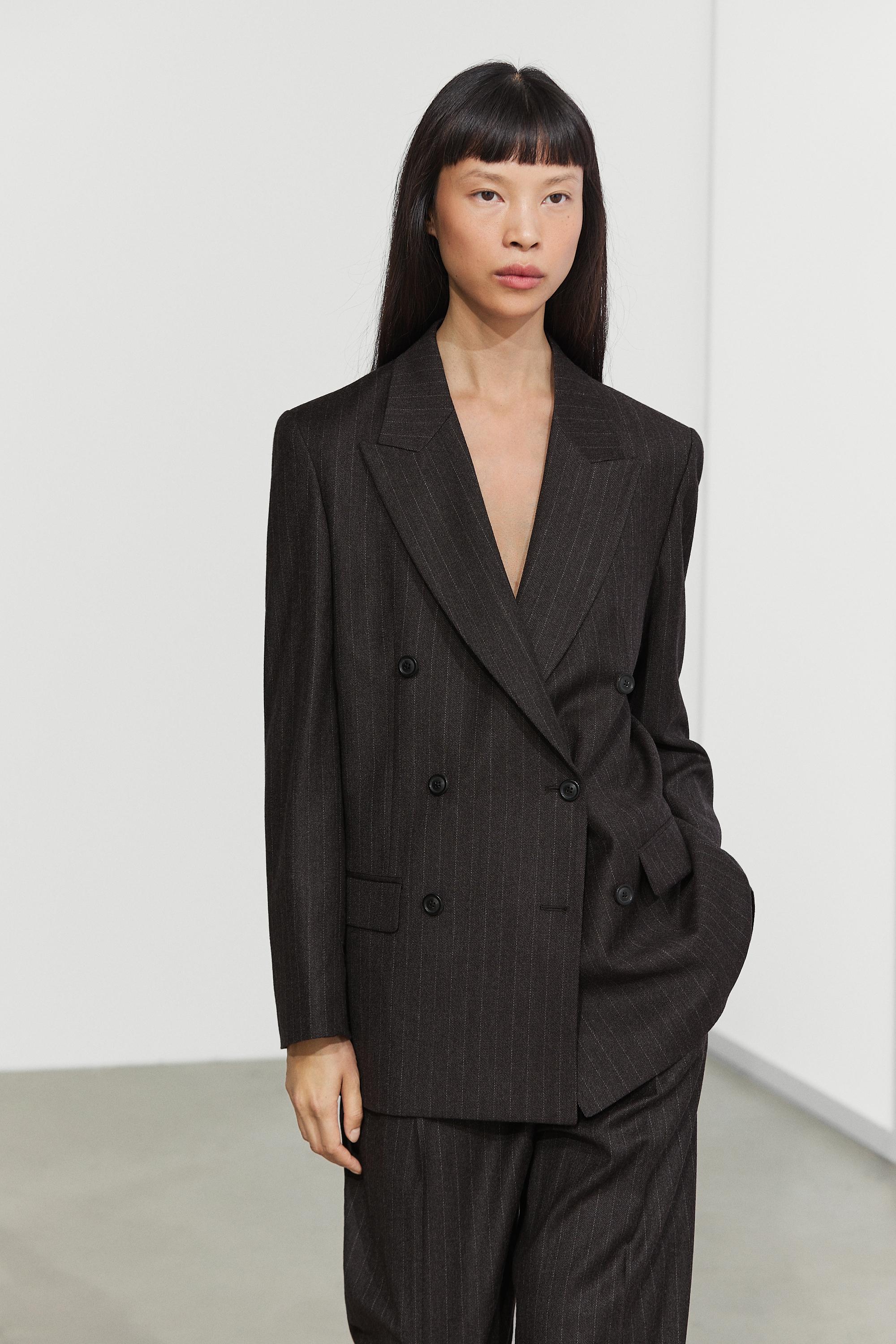Pinstripe suit blazer