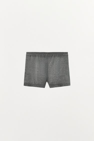 LYOCELL BLEND SHORTS WITH BUTTONS - Grey by Zara - Image 5