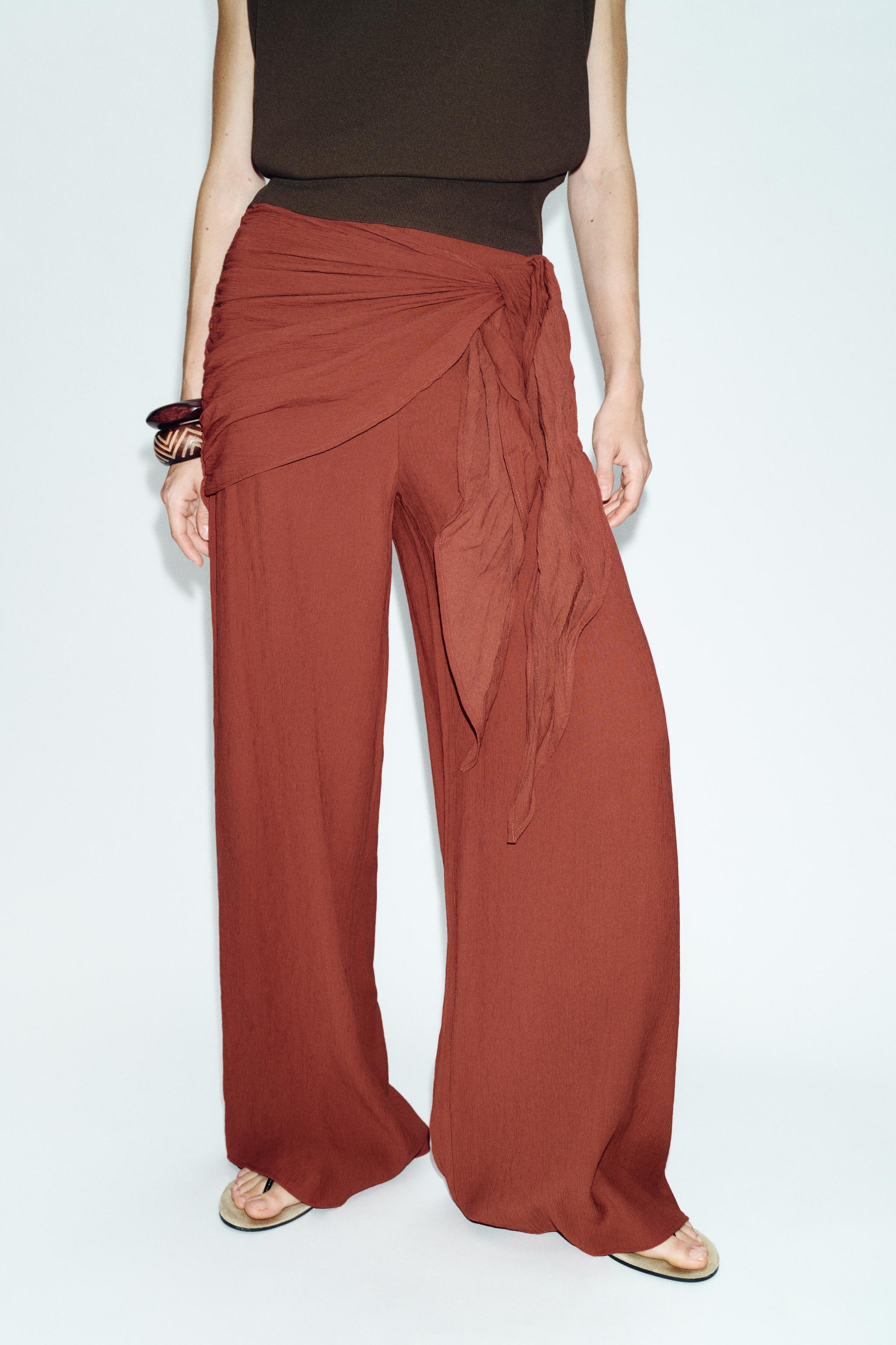 WIDE LEG SCARF PANTS