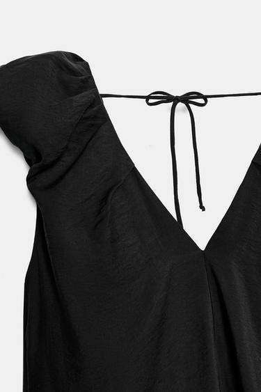 ROBE LONGUE SANS MANCHES - Noir de Zara - Image 4