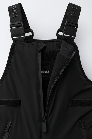 WATERPROOF AND WINDPROOF BIB TROUSERS WITH POCKETS RECCO® SYSTEM SKI COLLECTION - Black by Zara - Image 2
