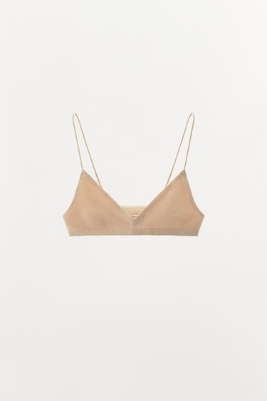 SEAMLESS STRAPPY BRA - Beige-pink by Zara