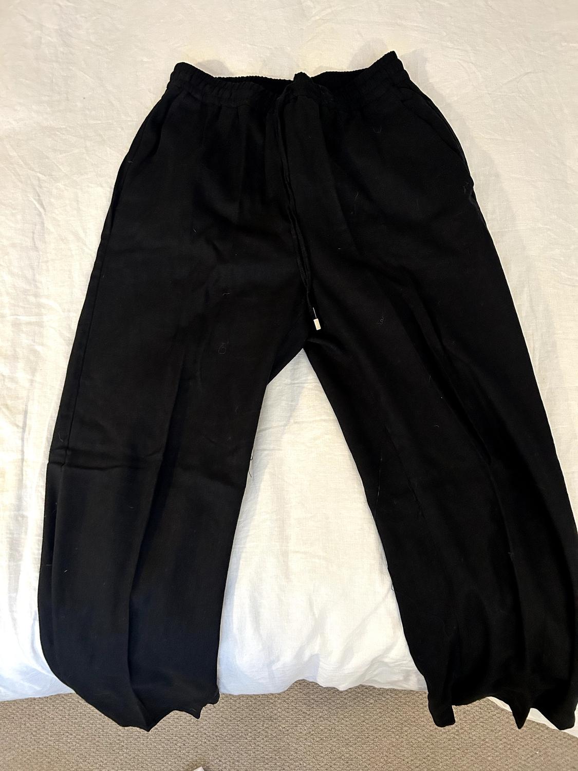 LINEN BLEND STRAIGHT TROUSERS - Image 4