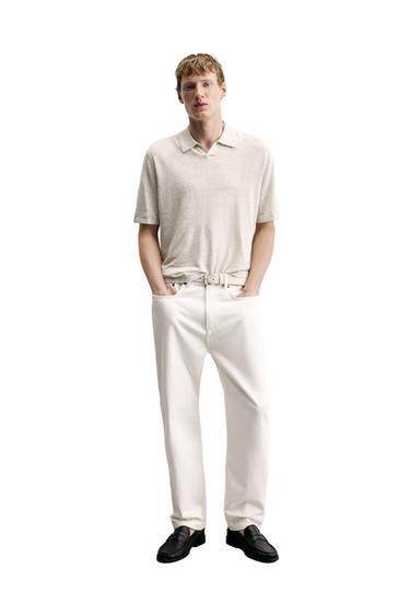 STRAIGHT ANKLE FIT JEANS - White by Zara