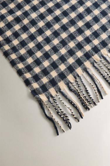PLAID DOUX VICHY NOËL - Bleu de Zara - Image 1
