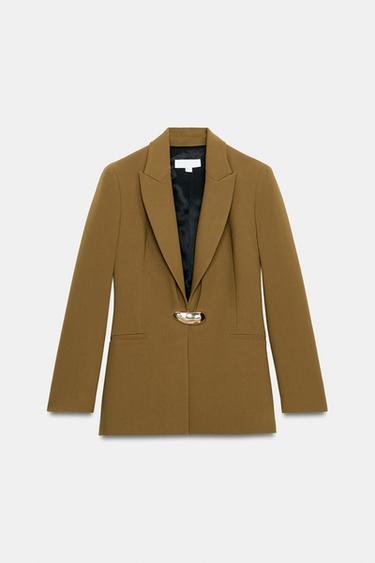FITTED BLAZER WITH GOLDEN HARDWARE - Oil by Zara - Image 6