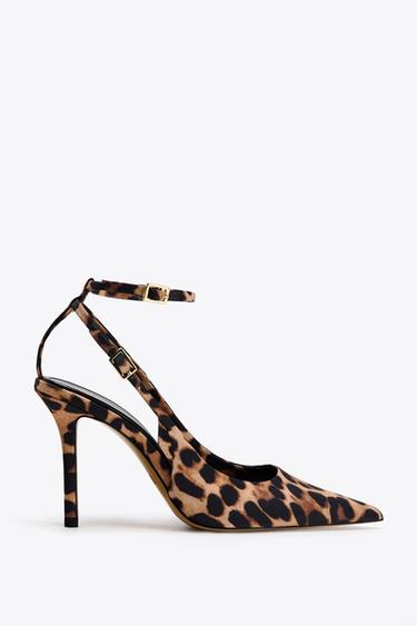 ANIMAL PRINT SLINGBACK HIGH HEELS - Leopard by Zara
