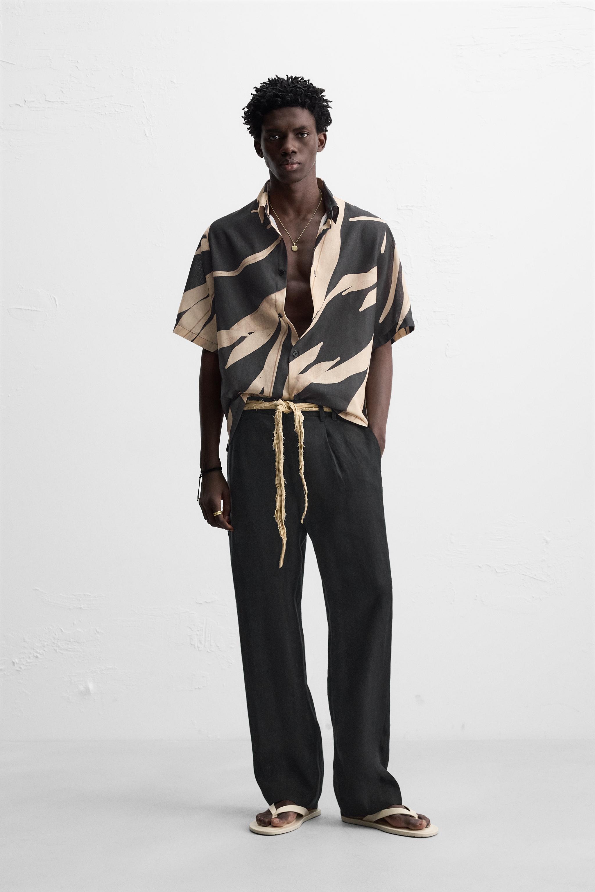 LEAF PRINT SHIRT - Black | ZARA United States
