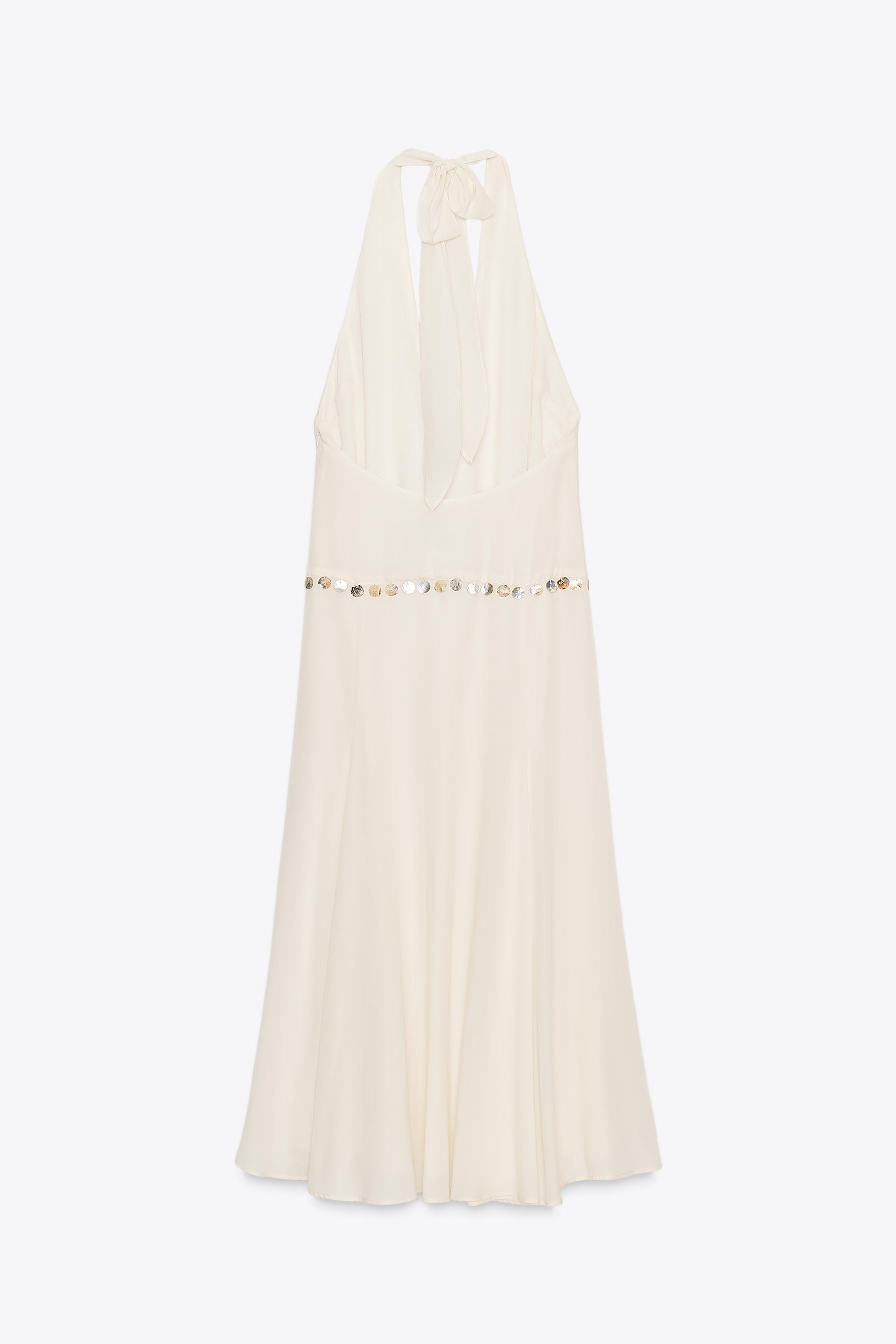 ROBE MI-LONGUE HALTER FANTAISIE