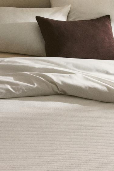 CAPA DE EDREDOM COM TEXTURA - Branco da Zara