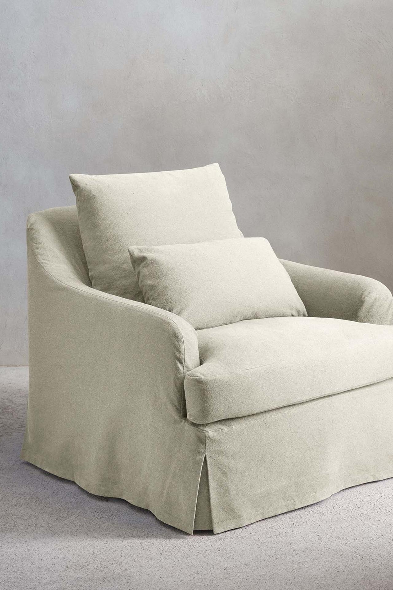 ARMCHAIR 01 COTTON COVER — Light beige