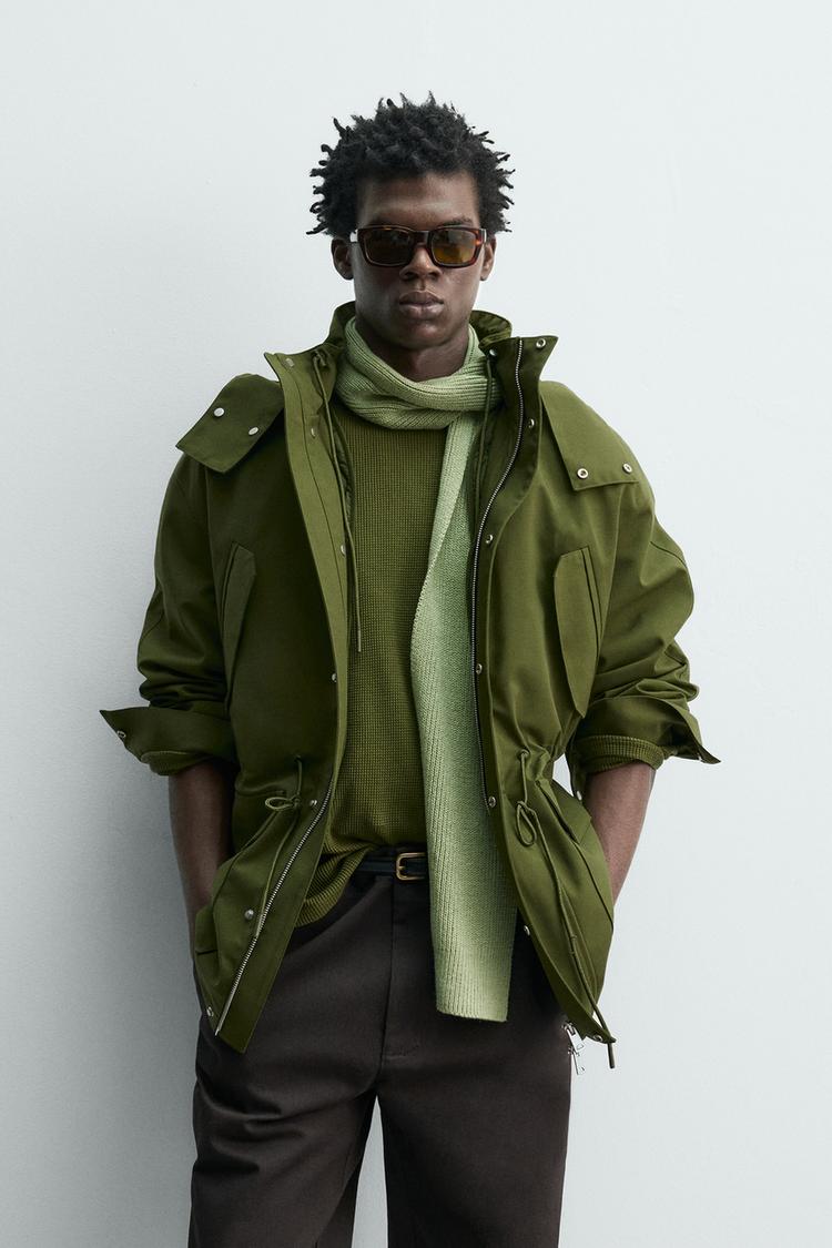 ZARA TECHNICAL PARKA WITH DETACHABLE WAISTCOAT