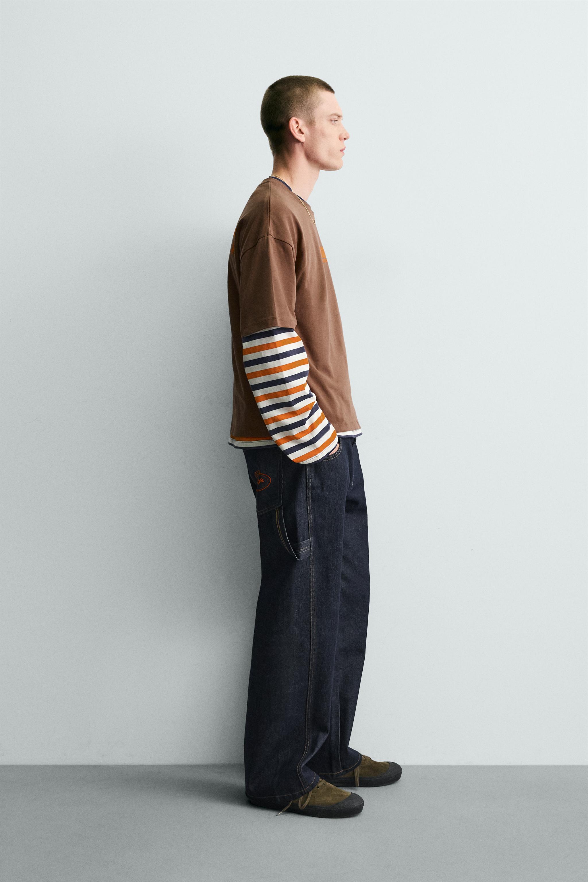 CONTRASTING TEXT PRINT T-SHIRT