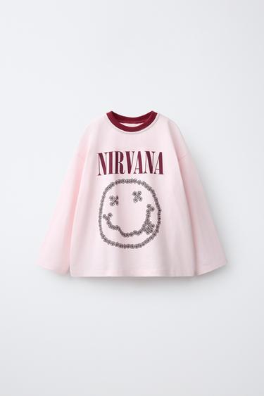 Zara NIRVANA ® PRINT T-SHIRT - Pink