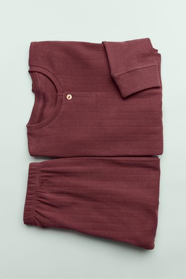 6-14 AÑOS/ PIJAMA PANADERO LISO - Burgundy de Zara