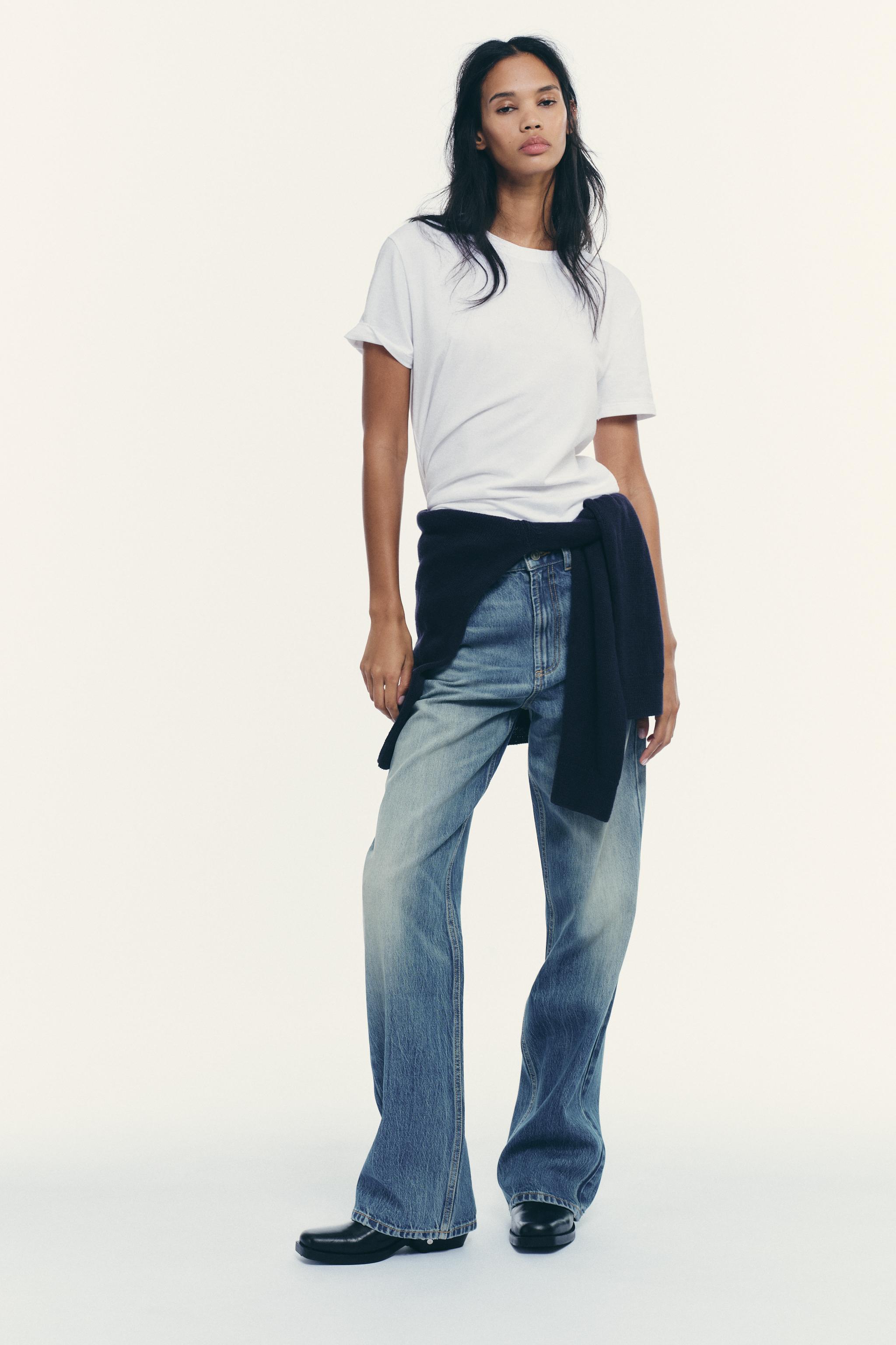 スペイン発送 ZARA ハイウエストストレートレッグパンツ 最新作 スペイン発送 ZARA ハイウエストストレートパンツ 上品シンプル